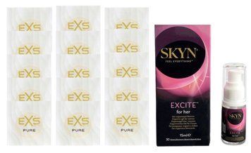 Комплект EXS Pure15шт + SKYN Excite Orgasmic Gel for Her, 15 мл SOS14826 фото