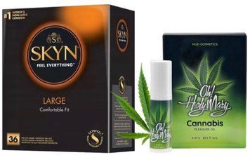 Набір з SKYN Large (36 шт) + стимулятор OH! HOLY MARY Exciting Oil (6 мл) від Nuei SOS9940 фото
