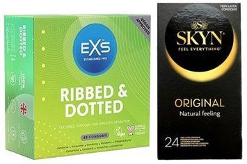 Набір з SKYN ORIGINAL 24 ШТ. + EXS Ribbed & Dotted 48 шт SOS7918 фото