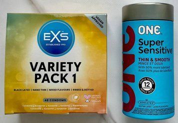 Комплект резинок ONE Super Sensitive 12 шт - EXS Mixed Variety Pack 1, 48 шт  SOS3134 фото