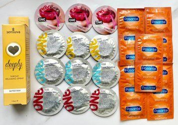 Набір 22 шт ONE Flavor Waves, Super Sensitive, Extreme ribs , Super Studs - Pasante Warming + Sensuva Deeply Love You Butter Rum (29 мл) SOS1824 фото