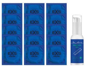 Комплект EXS Cooling 15 шт + Loveline Erection Gel (50 мл)  SOS14601 фото