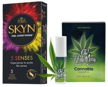 Набор из SKYN 5 Senses + Масло для возбуждения с маслом семян каннабиса OH! HOLY MARY, 6 мл Nuei SOS9630 фото