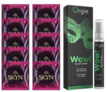 Комплект SKYN Cherry Sunrise 10 шт + Orgie WOW! Menthol (10 мл) SOS13683 фото