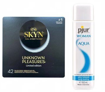 Набір: SKYN Pleasures 42 шт. + Лубрикант pjur Woman Aqua 100 мл SOS11789 фото