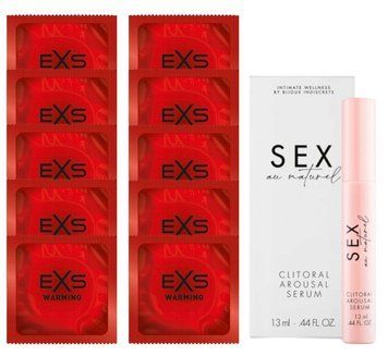 Комплект EXS Warming 10 шт + Bijoux Indiscrets Sex au Naturel Clitorale Arousal Serum 5 мл SOS14310 фото