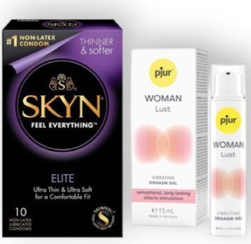 SKYN Elite 10 шт + pjur Woman Lust 15 мл SOS6905 фото