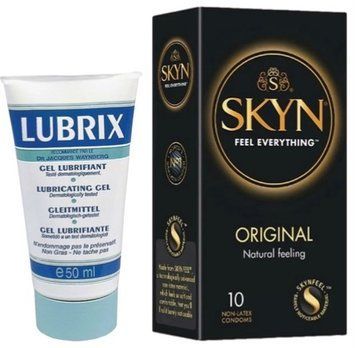 Набор из Лубрикант на водной основе Lubrix (50 мл) + SKYN Original 10 шт SOS8776 фото