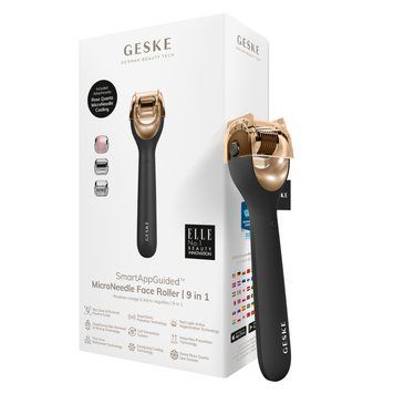 Электронный роллер для лица с микроиглами GESKE MicroNeedle Face Roller 9в1 gray HB0185 фото
