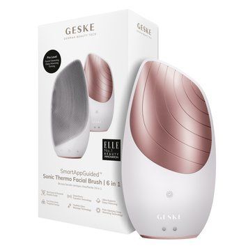 Электронная звуковая термо щетка для лица GESKE Sonic Thermo Facial Brush 6в1 starlight HB0077 фото