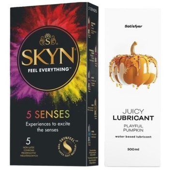 Комплект Лубрикант Satisfyer Juicy Playful Pumpkin 300 мл + SKYN 5 Senses SOS12858 фото