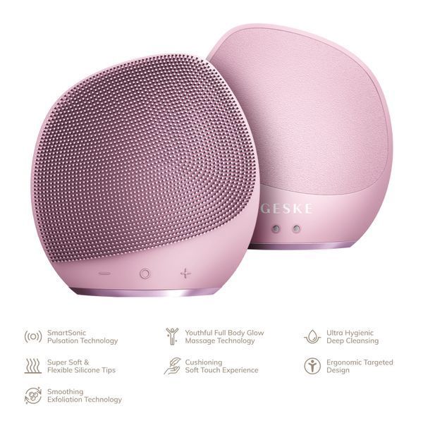 Ультразвуковая щетка для тела и интенсивный пилинг GESKE Sonic Body Brush&Intensive Exfoliator 7в1 pink HB0357 фото