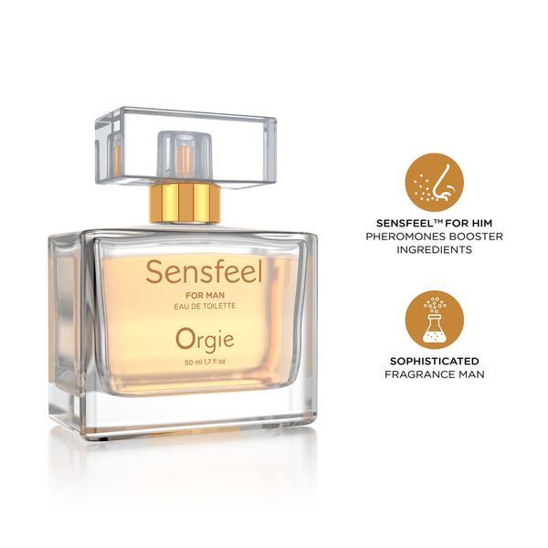 Чоловічі парфуми з феромонами Orgie &ndash; Sensfeel for Man (50 мл), цитрусово-деревний аромат SX1539 фото