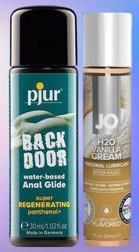 Набор лубрикантов pjur backdoor Regenerating 30 мл + System JO H2O Vanilla Cream (30 мл) LB515 фото