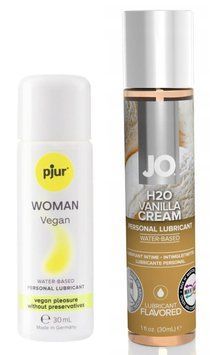 Набор лубрикантов pjur Woman Vegan 30 мл + System JO Vanilla Cream (30 мл) LB85 фото