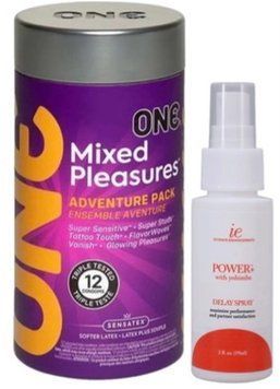 Набор из 12 шт ONE Mixed Pleasures + Пролонгатор Doc Johnson Power+ с Yohimbe Delay Spray For Men (59 мл) SOS9270 фото