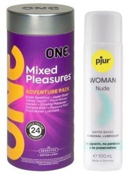 Комплект ONE Mixed Pleasures 24 шт + Pjur Woman Nude 100 мл SOS12994 фото