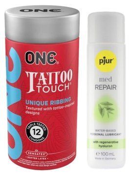 Набор ONE Tattoo Touch Pack 12 шт + Лубрикант Pjur MED Repair Glide 100 мл SOS13044 фото