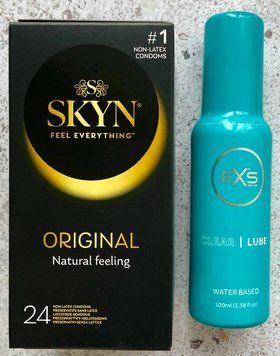 Набір SKYN Original 24 шт + EXS Clear Lube Water Based 100 мл SOS1081 фото