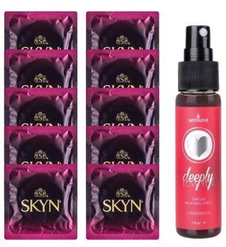 Комплект SKYN Cherry Sunrise 10 шт + Sensuva Deeply Love You Cinnamon (29 мл) SOS13684 фото