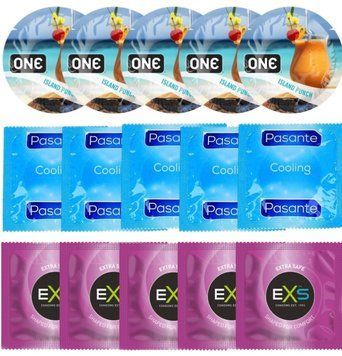 Набор 15 шт ONE Island Punch + Pasante Cooling + EXS EXTRA SAFE SOS7141 фото