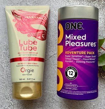 Комплект ONE Mixed Pleasures (12 шт) + Лубрикант LUBE TUBE HOT, 150 мл ORGIE SOS2375 фото