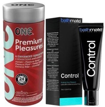 Набор из 24 шт ONE Premium Pleasures + Пролонгатор Bathmate Control (7 мл) SOS9381 фото