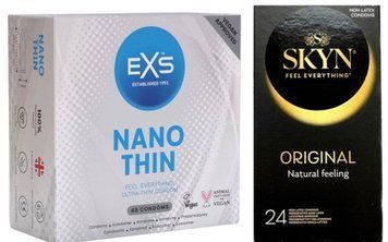 Набор с SKYN ORIGINAL 24 ШТ. + EXS NANO THIN 48 шт SOS7919 фото