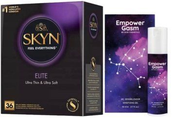 Набір з SKYN Elite 36 шт + Гель для посилення оргазму EMPOWERGASM (50 мл) від Nuei  SOS10237 фото