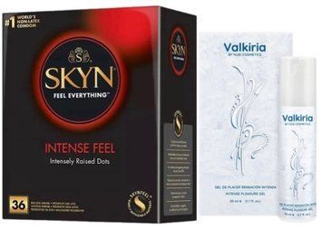 Набор из SKYN Intense Feel (36 шт) + Жидкий вибратор VALKIRIA Cooling Orgasm Gel (50 мл) от Nuei SOS9841 фото