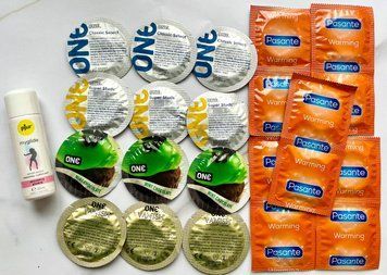 Набір 22 шт ONE Classic, Vanish, Flavor Waves , Super Studs - Pasante Warming + pjur my glide 100 мл SOS1775 фото