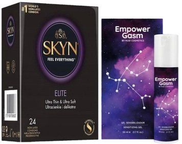 Набір з SKYN Elite (24 шт) + Гель для посилення оргазму EMPOWERGASM (50 мл) від Nuei  SOS10137 фото