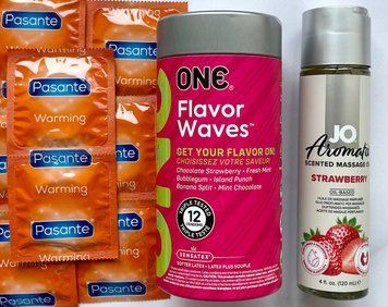 Набір 22 шт ONE Flavor Waves - Pasante Warming + System JO Aromatix Strawberry 120 мл SOS1675 фото