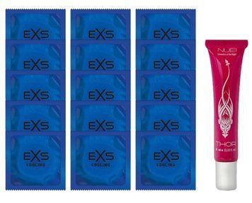 Комплект EXS Cooling 15 шт + Nuei THOR Orgasmic Gel (10 мл) SOS14602 фото