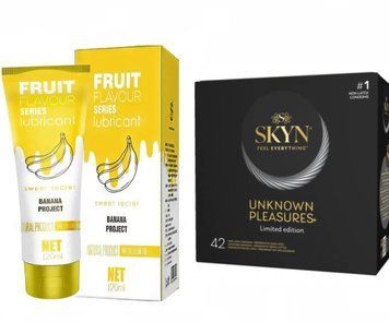 Набір :SKYN Pleasures 42 шт та Лубрикант OLO SWEET SECRET с ароматом банана 120ml SOS31 фото