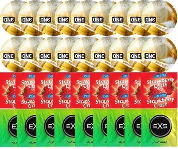 Набор 36 шт ONE Banana Split + Pasante Strawberry Crush + EXS Glow in the Dark SOS7750 фото