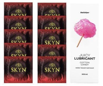 Комплект SKYN Intense Feel 10 шт. + Лубрикант Satisfyer Juicy Lubricant Cotton Candy 300 мл SOS12591 фото