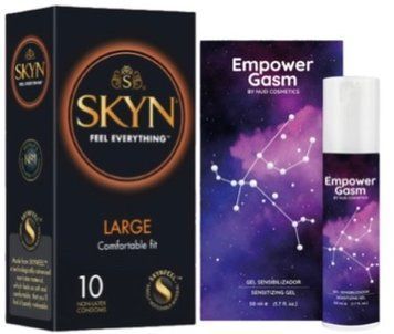Набір з 10 шт SKYN Large + Гель для посилення оргазму  EMPOWERGASM, 50 мл Nuei SOS10337 фото
