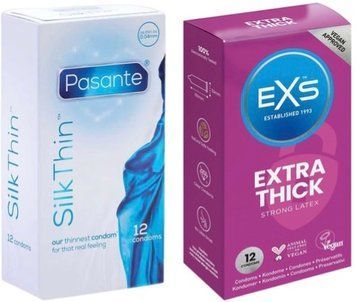 Набор с Pasante Silk Thin 12 шт + EXS Extra Safe 12 шт SOS8103 фото