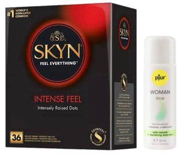 Комплект Skyn Intense feel 36 шт + Pjur Woman Aloe 30 мл SOS13193 фото