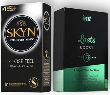 Набір з SKYN Close Feel (10 шт) + Пролонгатор Intt Lasts (15 мл) SOS8920 фото