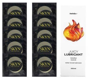 Комплект SKYN Pina Colada 10 шт. + Лубрикант Satisfyer Juicy Lubricant Warm Wave 300 мл SOS12541 фото