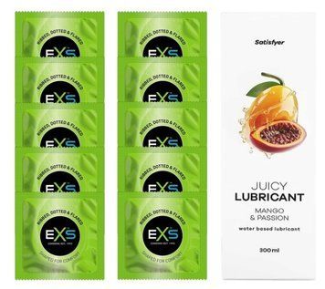 Комплект: EXS EXTREME 10 шт. + Лубрикант Satisfyer Mango & Passion 300 мл SOS11499 фото
