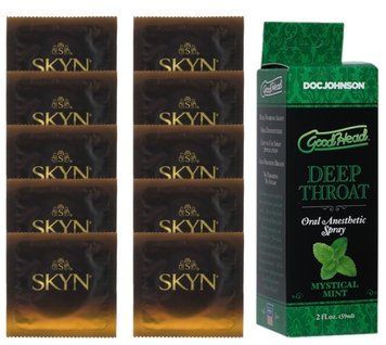 Комплект SKYN Passion Daiquiri 10 шт + Doc Johnson GoodHead Deep Throat Spray Mystical Mint (59 мл) SOS13643 фото