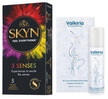 Набор SKYN 5 Senses + Гель для стимуляции оргазма с охлаждающим эффектом VALKIRIA, 50 мл Nuei SOS9631 фото