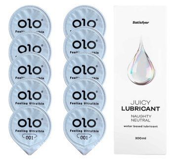 OLO Feeling Ultrathin 10 шт. + Лубрикант Satisfyer Naughty Neutral 300 мл SOS12491 фото