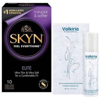 Набір з SKYN Elite (10 шт) + Гель для посилення оргазму VALKIRIA Cooling Orgasm Gel (50 мл) від Nuei  SOS9741 фото