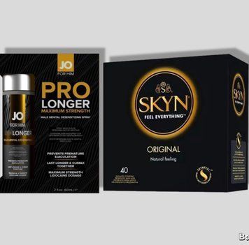 SKYN Original, 40 шт + Пролонгатор JO Prolonger Spray with Lidocaine (60 мл) SOS5246 фото