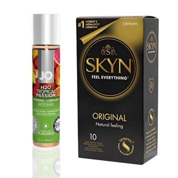 10 шт SKYN ORIGINAL + Лубрикант System JO H2O &mdash; Tropical Passion (30 мл) SOS4815 фото
