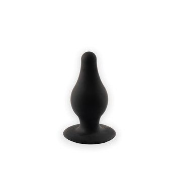 Анальная пробка SilexD Model 2, size M, чёрная, двухслойная, с эффектом памяти, диаметр 4 см SX1276 фото